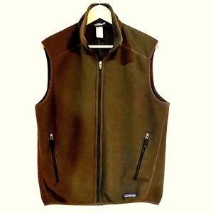 Mens Patagonia Fleece Vest Brown Size Medium